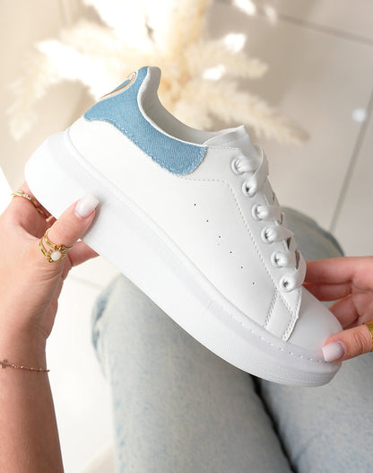 Melissa - White Denim Sneaker