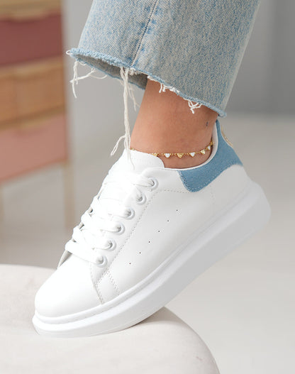 Melissa - White Denim Sneaker