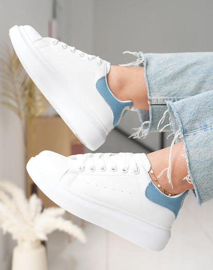 Melissa - White Denim Sneaker