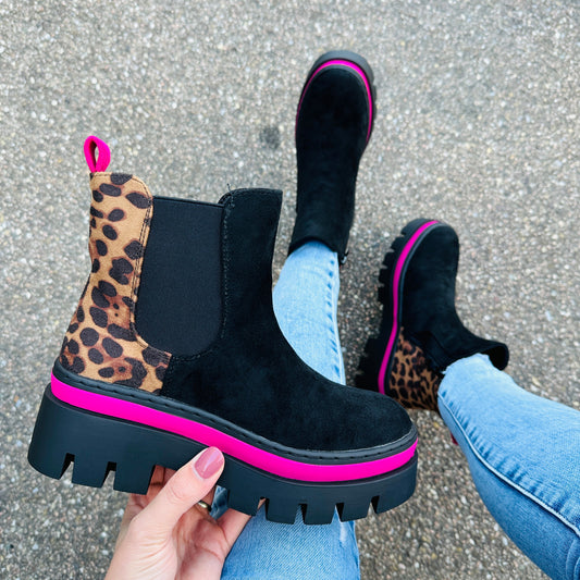 Ankle Fuchsia Boots