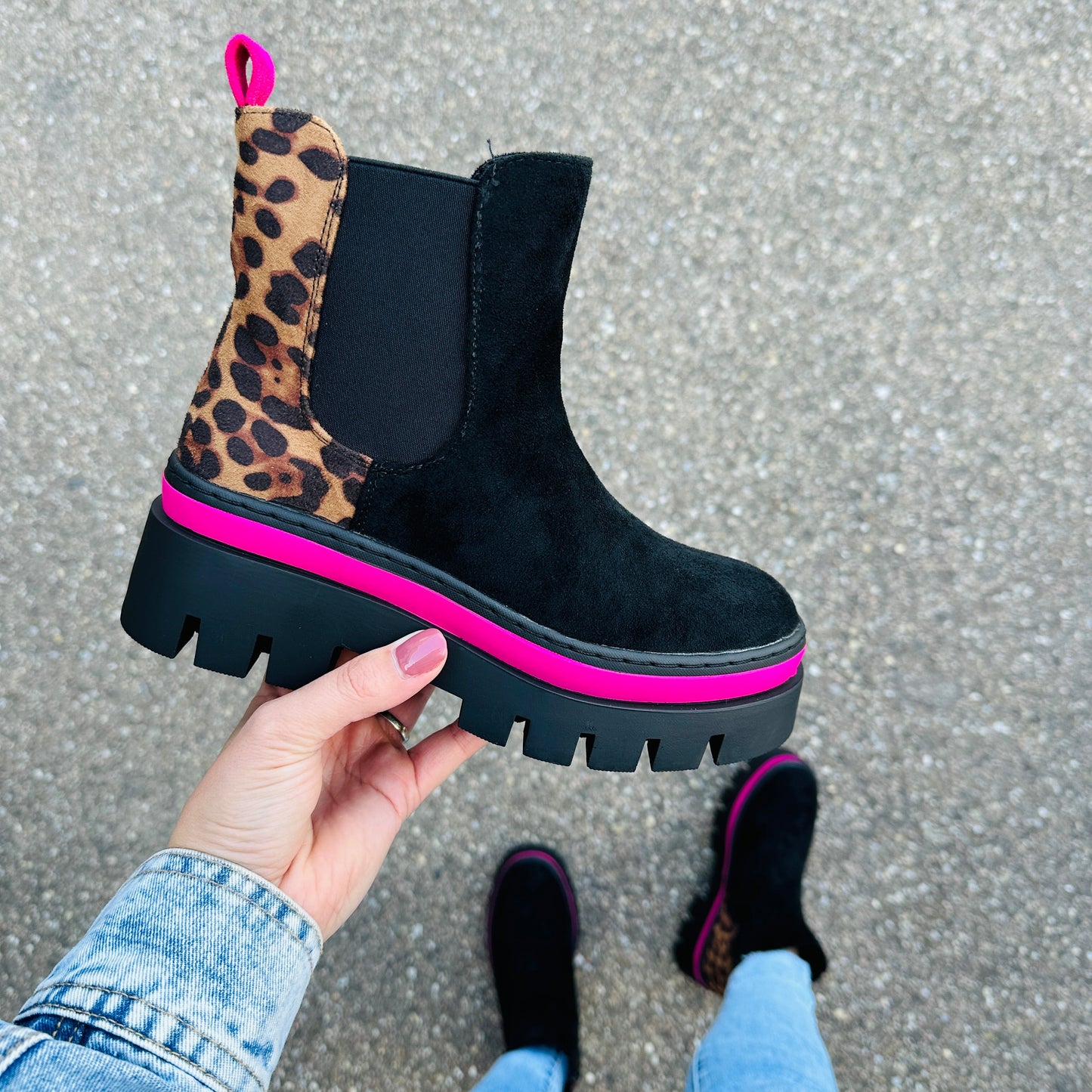 Ankle Fuchsia Boots