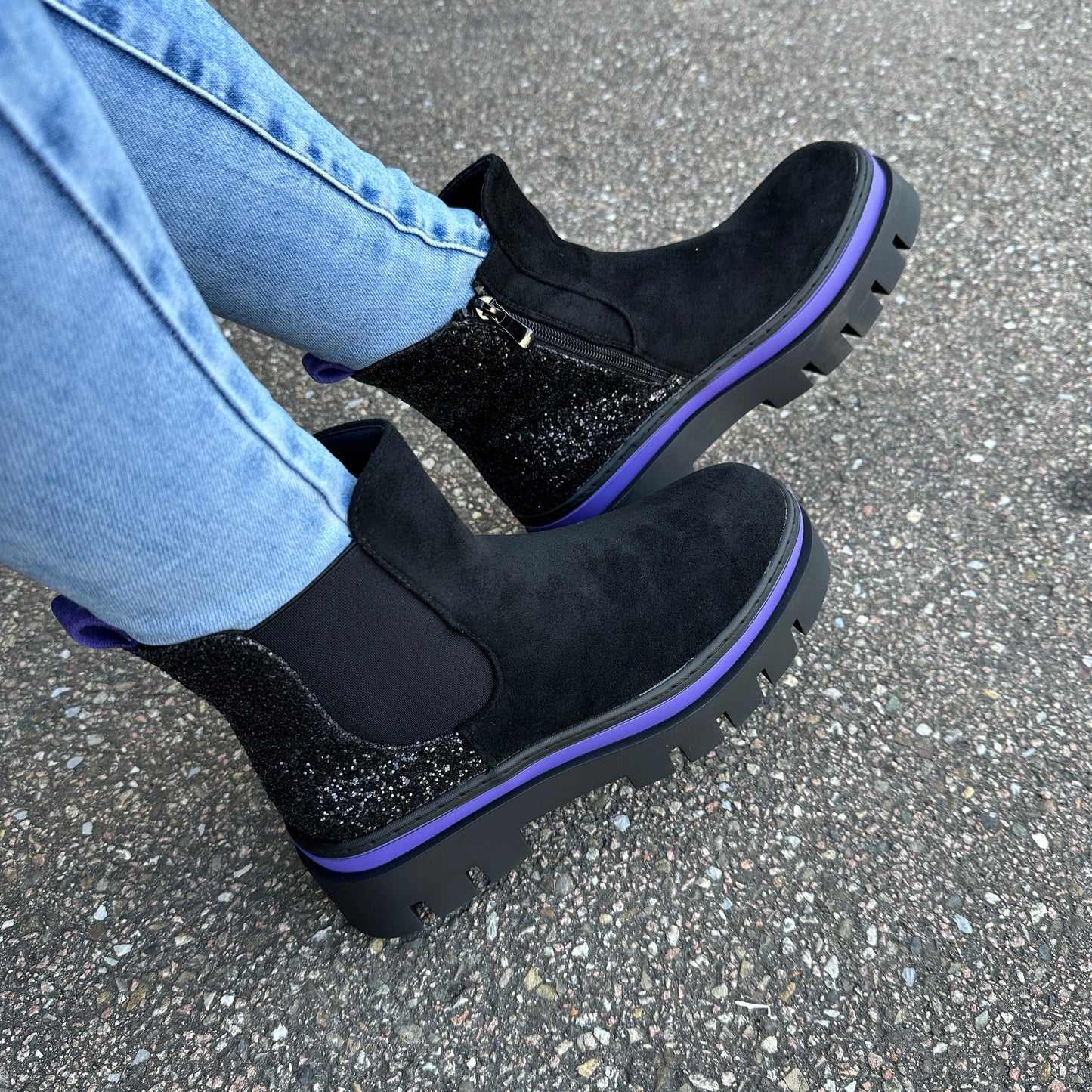 Ankle Purple Boots