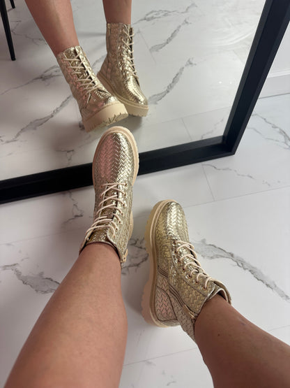 Martina Gold Boots