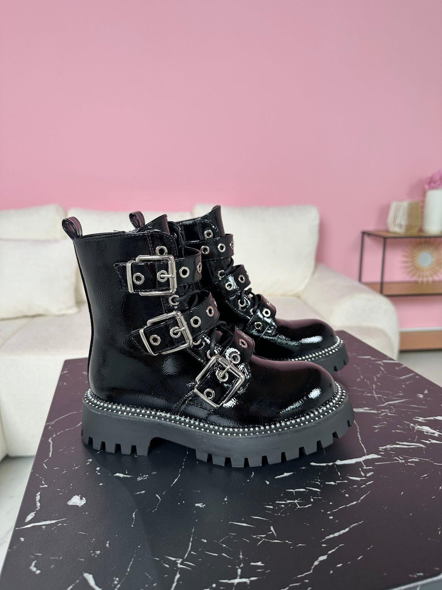 Biker Gesp Lak Boots