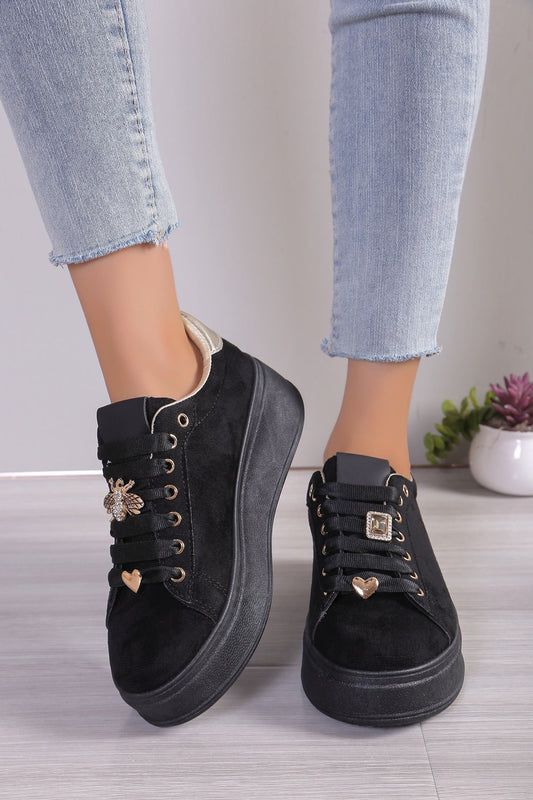 Bee Suedine Black Sneaker