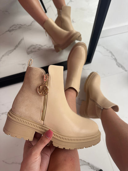 MK Low Beige Boots