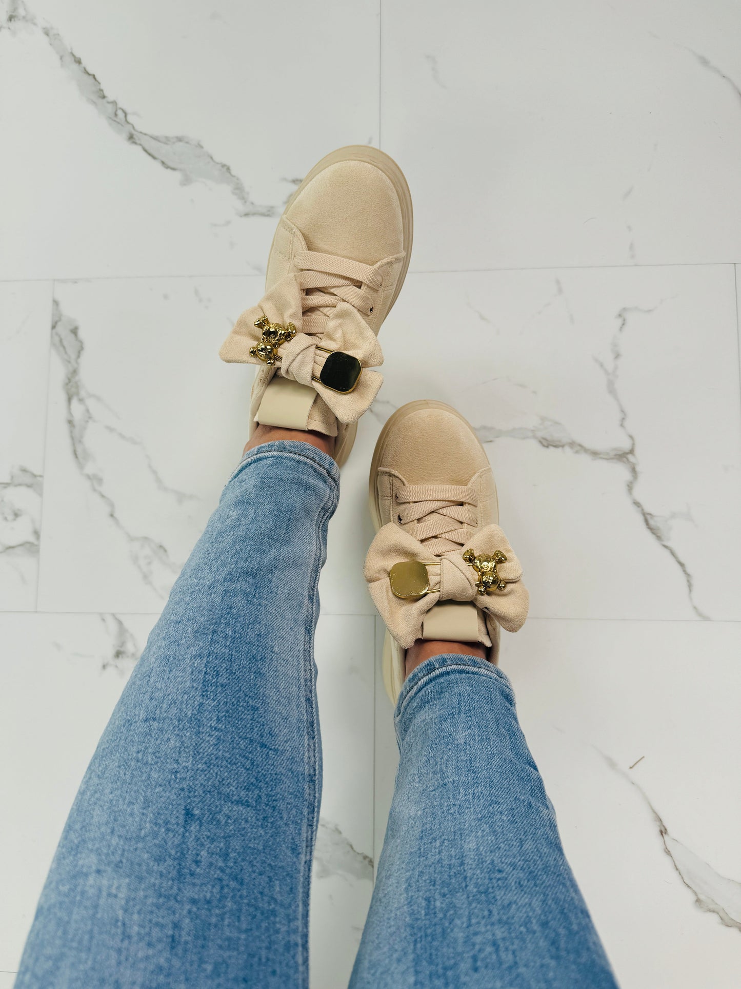 Bow Beige Sneaker