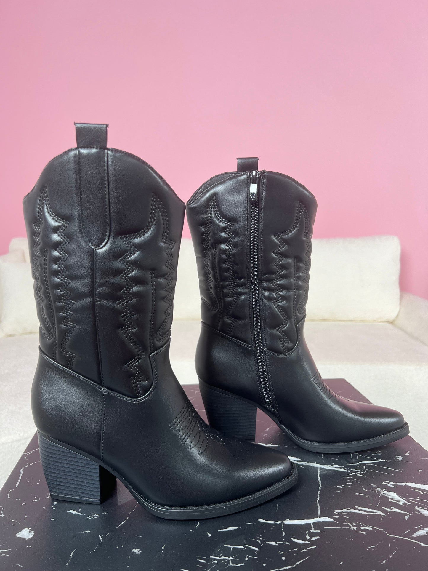 Must-Have PU Black Boots