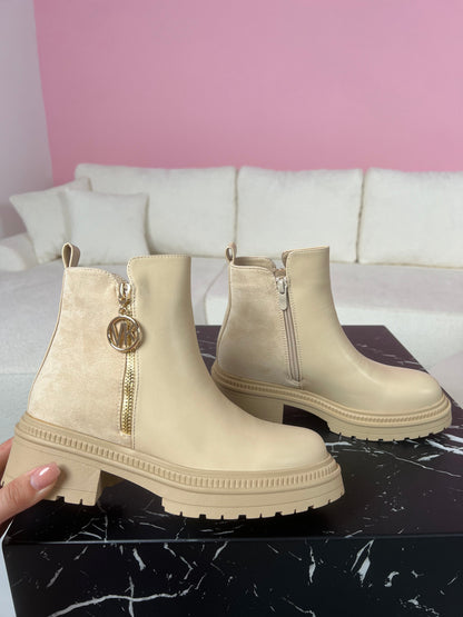 MK Low Beige Boots