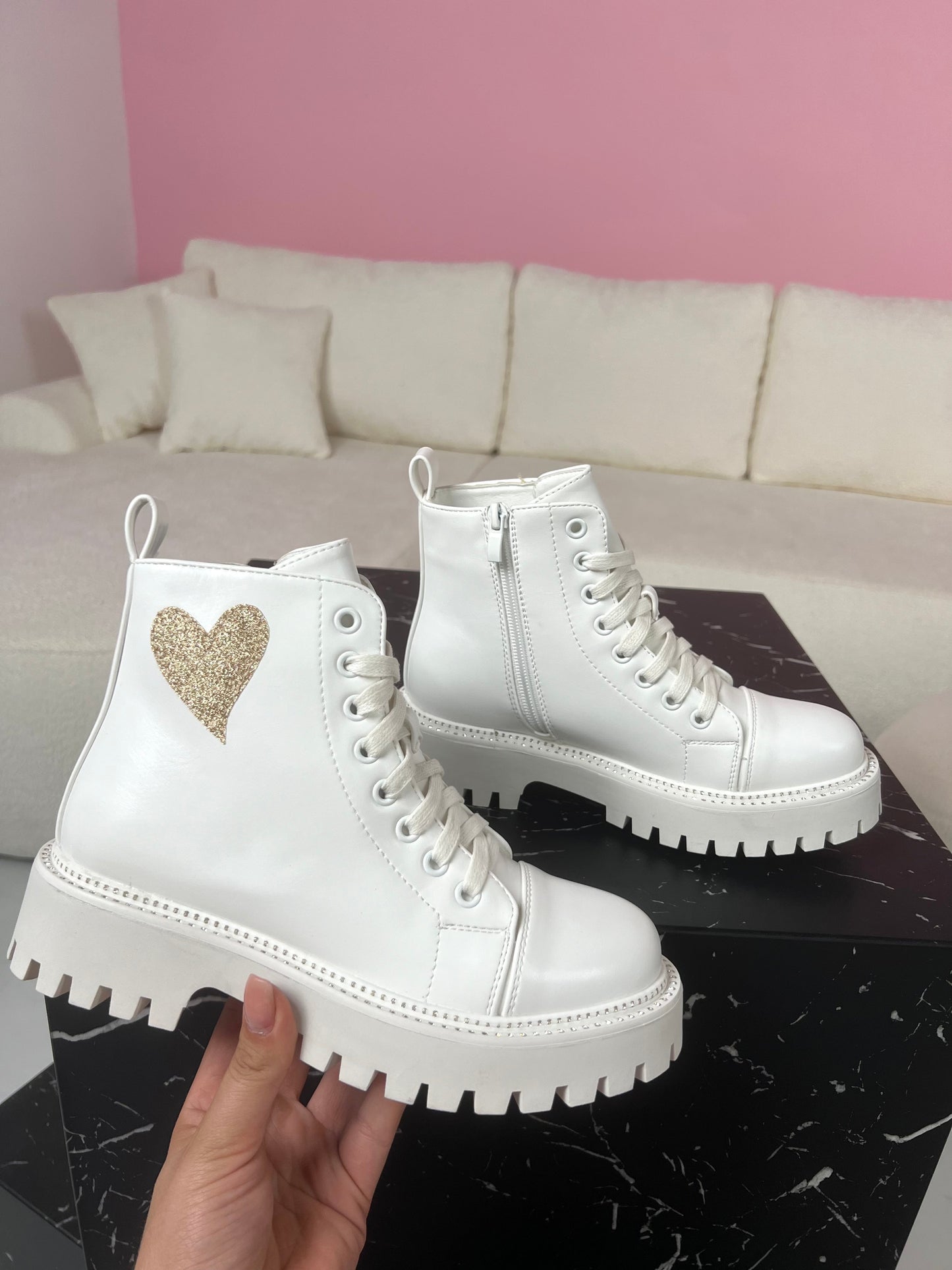 Lovey White Boots