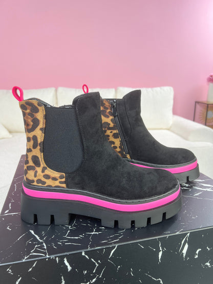 Ankle Fuchsia Boots