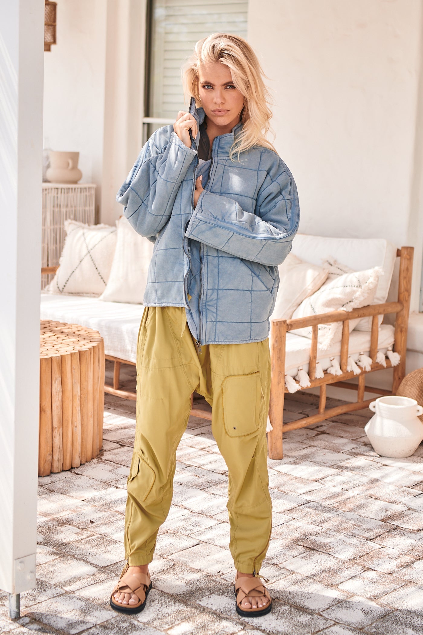 Dolman Quilted Knit Jacket by Free People