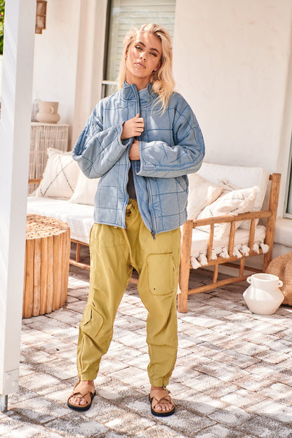Dolman Quilted Knit Jacket by Free People
