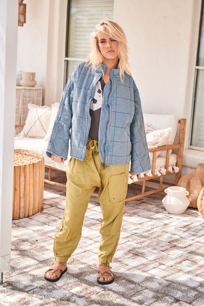 Dolman Quilted Knit Jacket by Free People