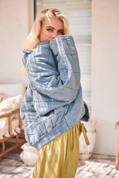 Dolman Quilted Knit Jacket by Free People