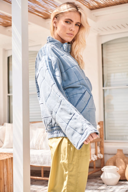 Dolman Quilted Knit Jacket by Free People
