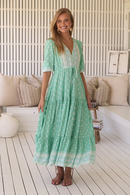 Sea Foam Tessa Maxi Dress