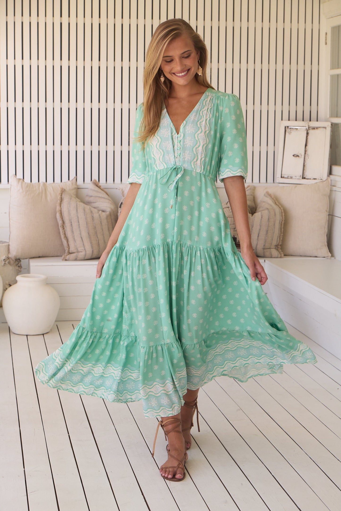 Sea Foam Tessa Maxi Dress