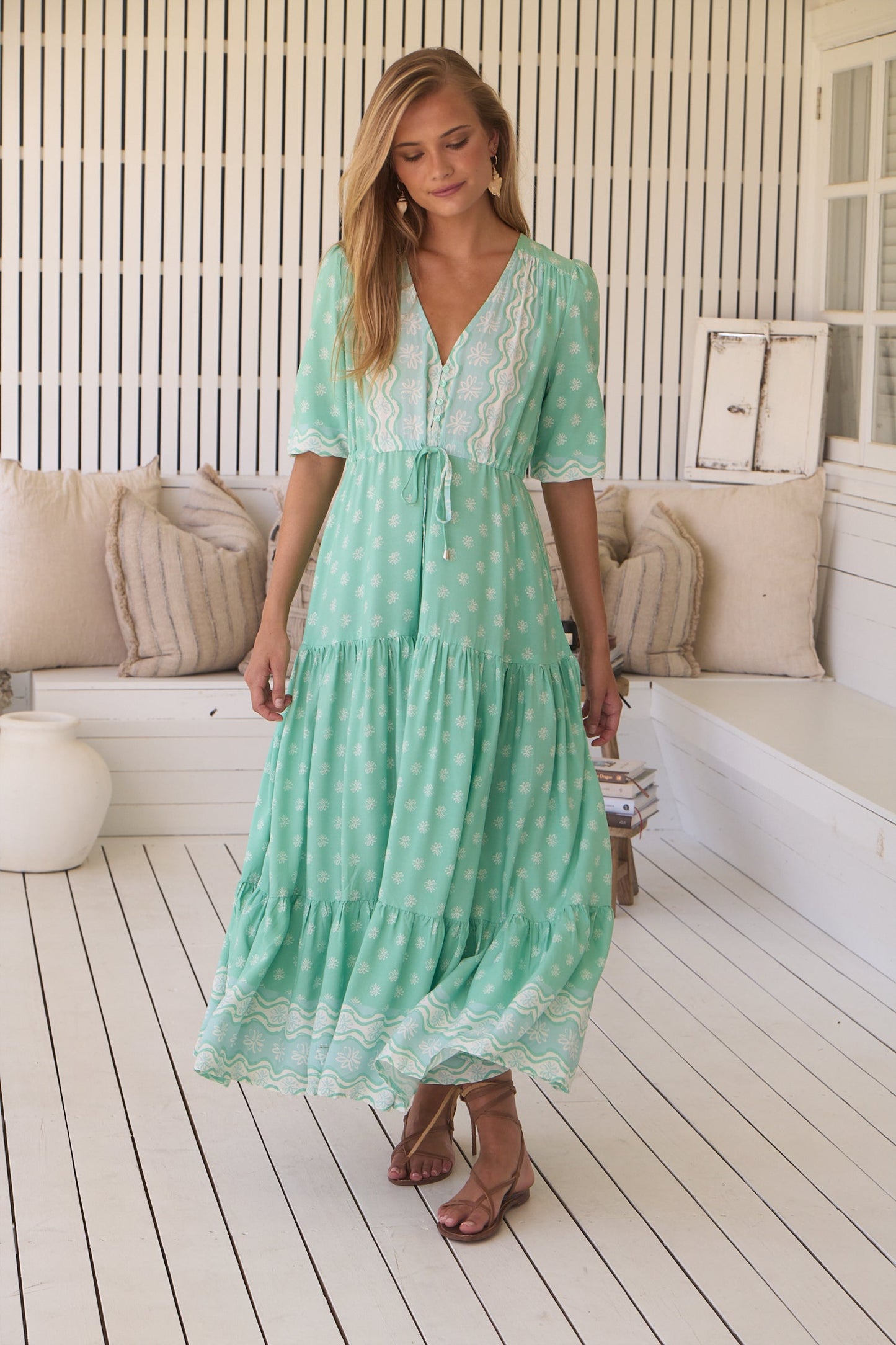 Sea Foam Tessa Maxi Dress