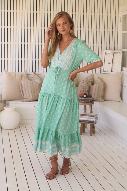 Sea Foam Tessa Maxi Dress