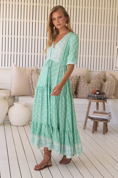 Sea Foam Tessa Maxi Dress