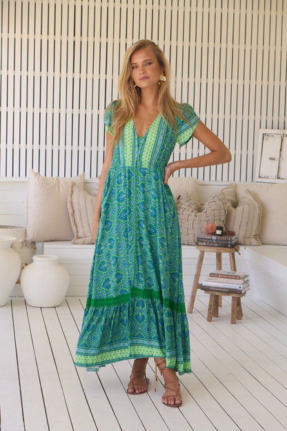 Tranquility Carmen Maxi Dress