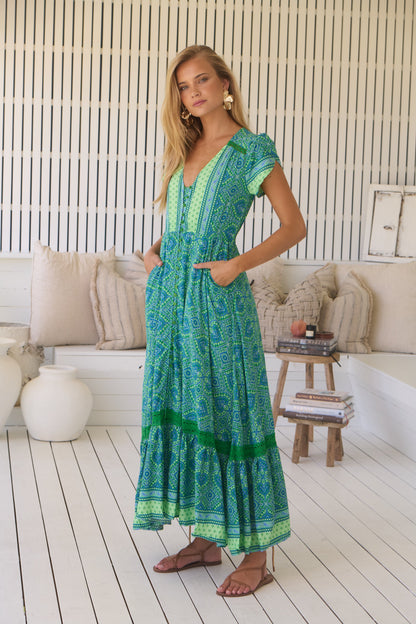 Tranquility Carmen Maxi Dress