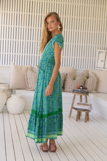 Tranquility Carmen Maxi Dress
