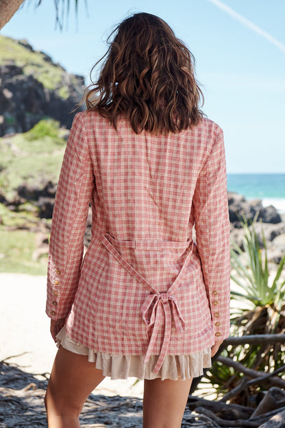 Free People Olivia Gingham Blazer