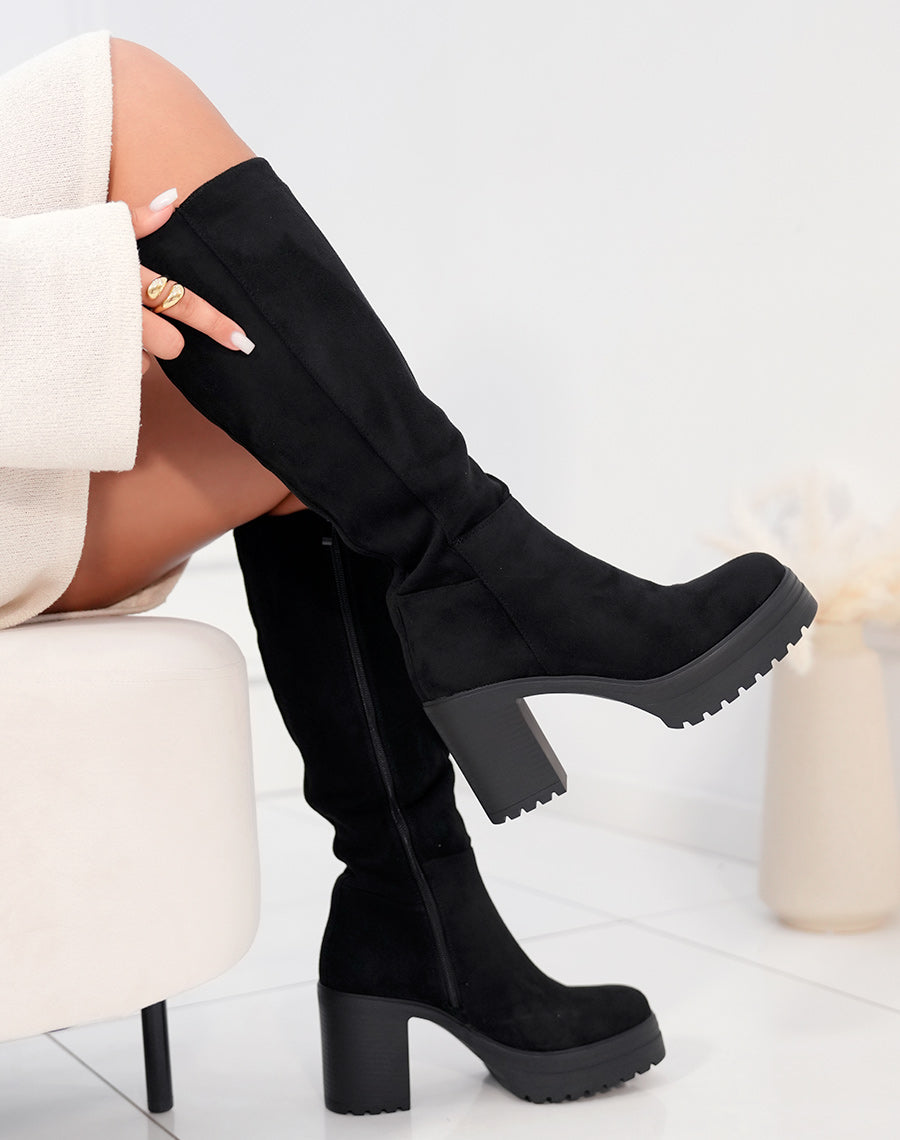 Lua Black High Boots