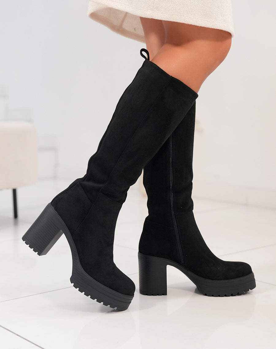 Lua Black High Boots