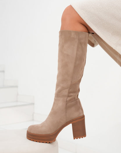 Lua Khaki High Boots