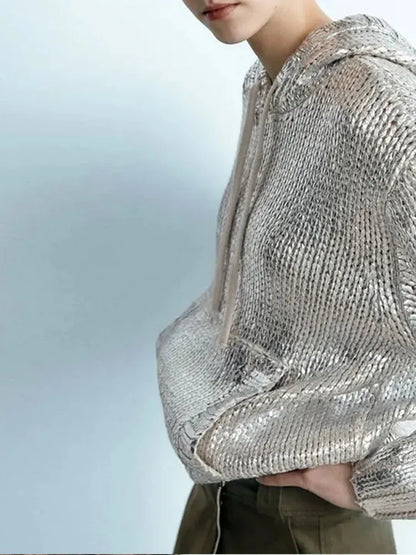 Metallic Women Sweater