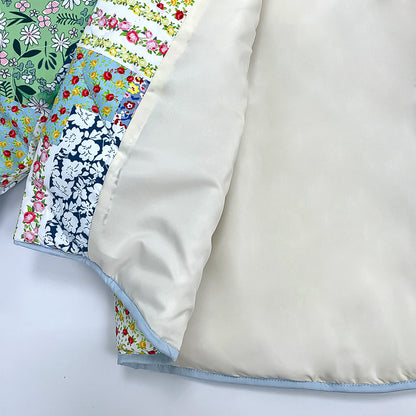 Floral Patchwork Jacket in Yellow-Green