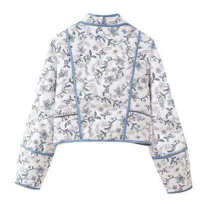 Reversible Jacket with Ethnic Floral Design