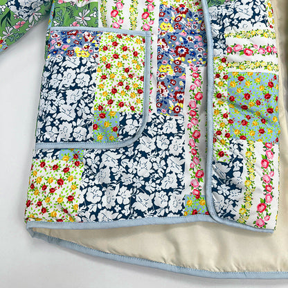 Floral Patchwork Jacket in Yellow-Green