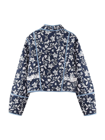 Reversible Jacket with Ethnic Floral Design