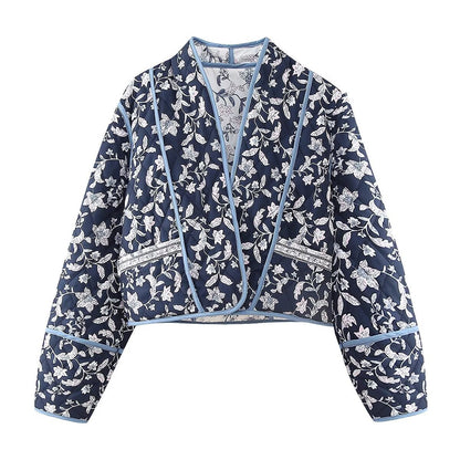Reversible Jacket with Ethnic Floral Design