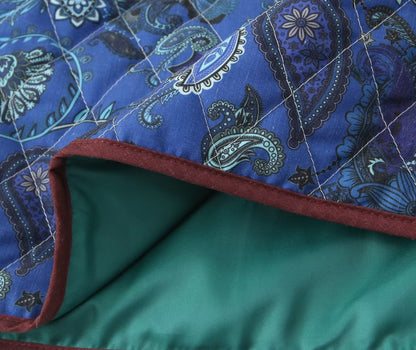 Multi-Colored Quilted Jacket with Ethnic Pattern Design