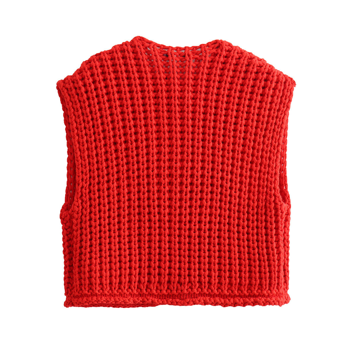Chunky Knit Cardigan with Bold Buttons in Solid Color