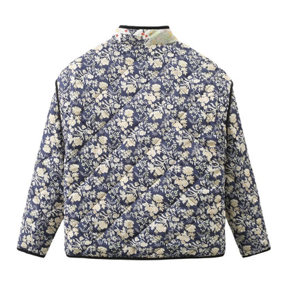 Patterned Oversized Quilted Jacket