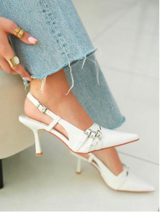 Tripple White Heels