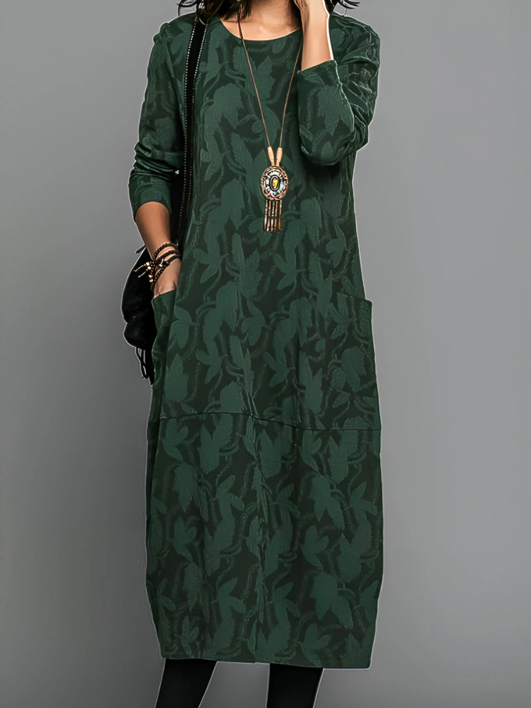 Cassie Leaf Print Dress