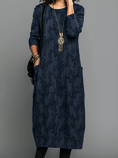 Cassie Leaf Print Dress
