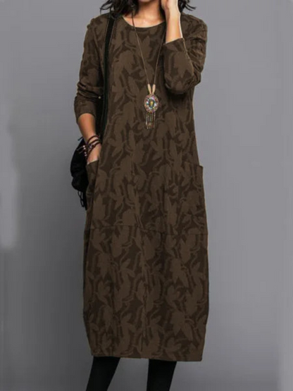 Cassie Leaf Print Dress