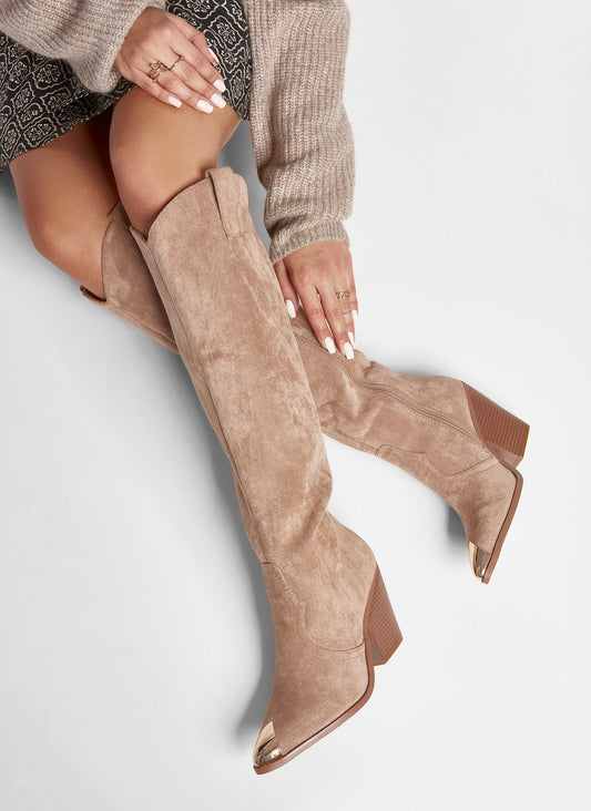 Roxy Suedine Khaki Boots