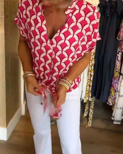 Chic Geometric Blouse