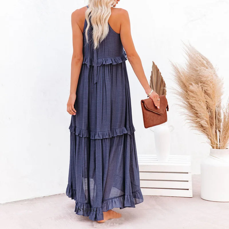 Amelia Halter Maxi Dress