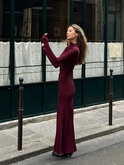 Ariana Maxi Dress Burgundy
