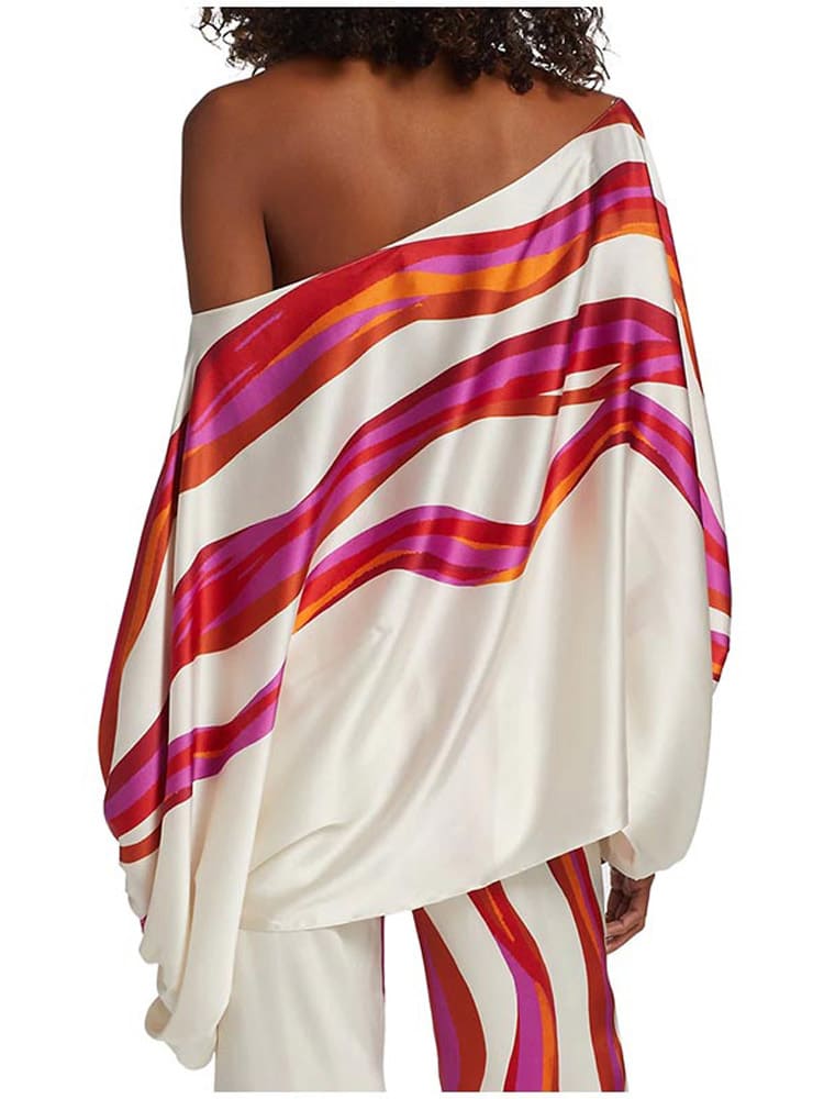Fuchsia Abstract Waves Two-Piece Ensemble